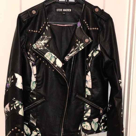 SOLD! Madden Faux Studded Leather Jacket - Picture 3 of 7
